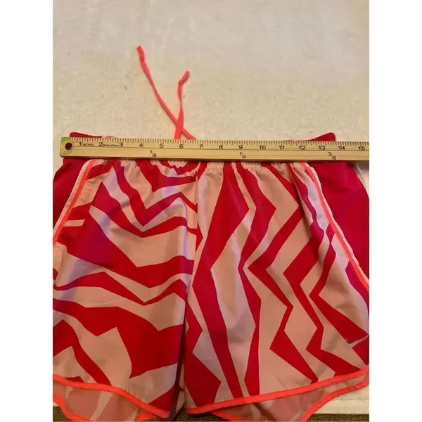 Nike Dri Fit Women’s Athletic Shorts orange/ white/zebra print size M - Image 6