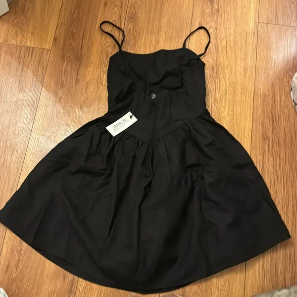 NWT Linen Mix Corset Mini Skater Dress Size 2 - Image 6