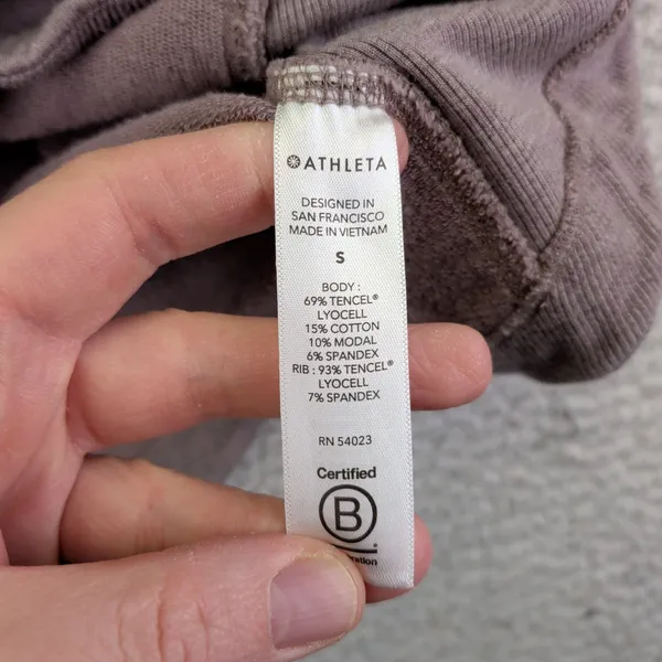 Athleta Balance Dress Long Sleeve Crew Tunic‎ Pockets Active Casual Mauve Small - Image 8