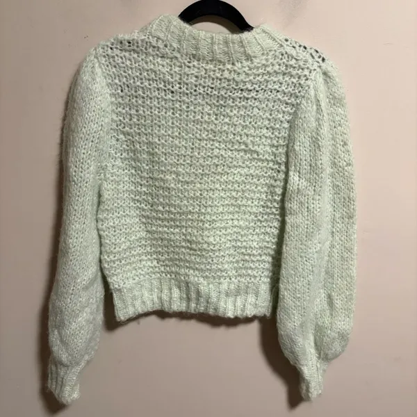 Aritzia Wilfred Le Fou Shimmy Sweater Ginger Mint Alpaca Wool Blend- Size Small - Image 6