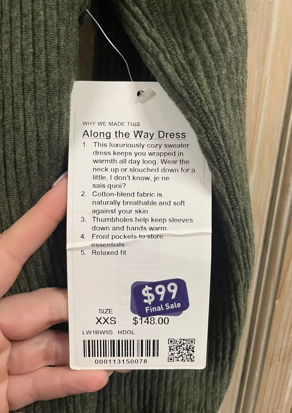 Lululemon Dress Size XXS Along The way Dress - Image 4
