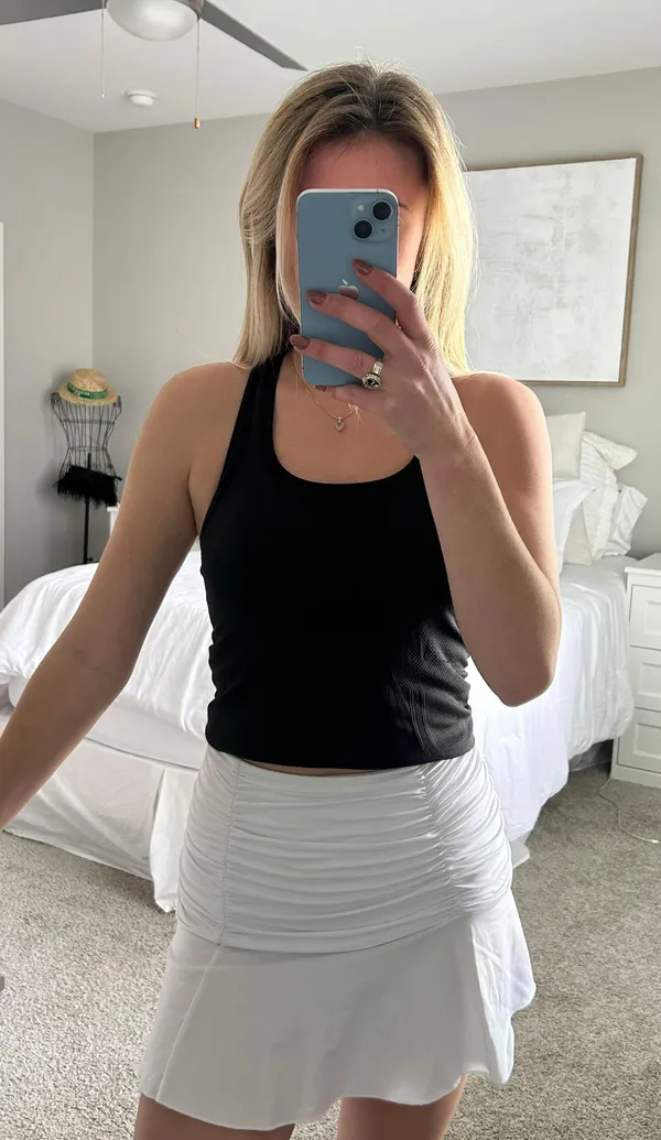 White Tennis Skirt Size L - Image 2