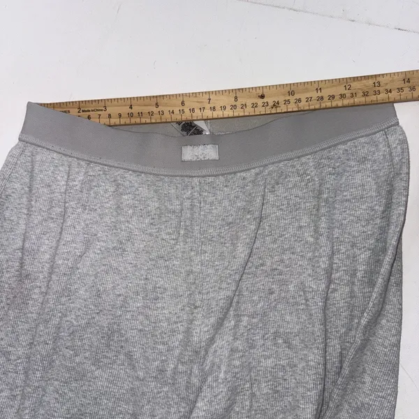 SKIMS Stretchy Cotton Light Heather Grey Straight Lounge Pajama Pants Size Small - Image 7