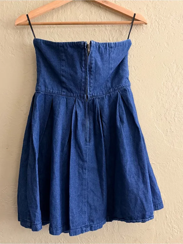 Forever 21 Dark Blue Denim Dress - Image 2
