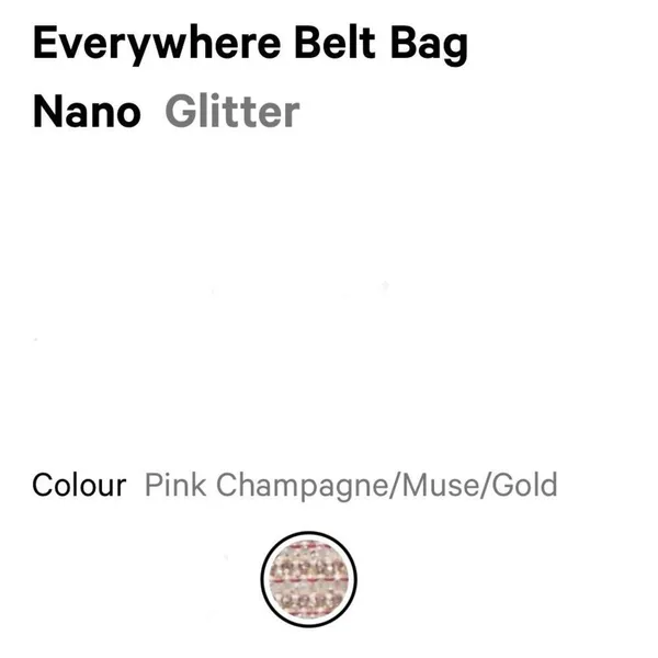 Lululemon Everywhere Belt Bag Nano Glitter Pink Champagne/Muse/Gold - Image 4