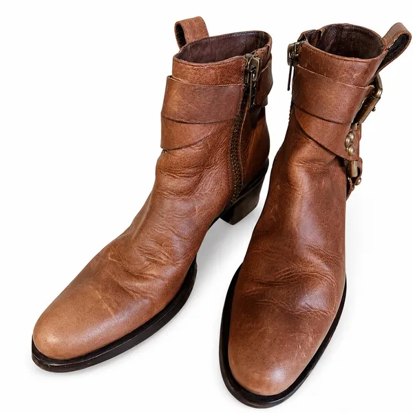 792 Cole Haan G Series Moto Harness Brown Leather Ankle Boots Women’s 7.5 Medium - Image 7