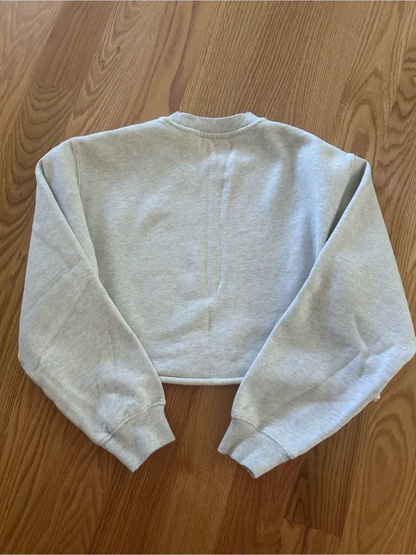 Aritzia cropped sweat fleece sweatshirt - Image 3