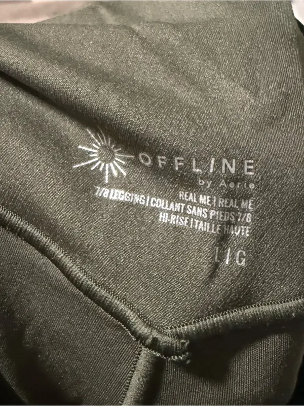 Aerie 7/8 Crossover Legging Large in Olive Green - Image 8