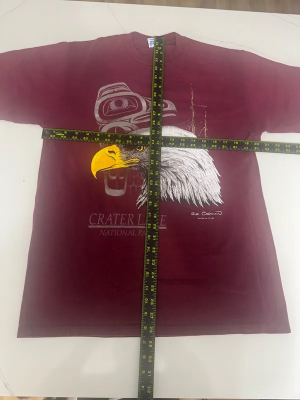 Jerzees Vintage 1991 Crater Lake National Park Eagle Tee 🦅 - Image 6
