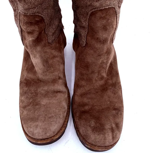 UGG Women's Brown Leather Ryder Tall Boots Size 6.5 - Image 4