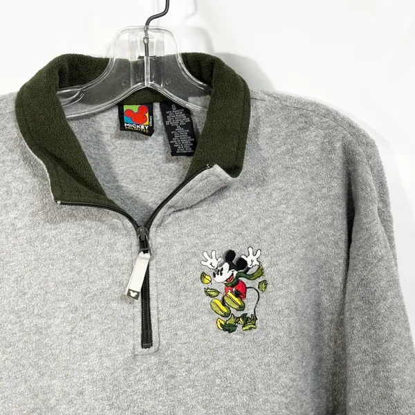 VTG‎ Mickey Unlimited XL Fleece Pullover Disney Sweatshirt Embroidered 919 - Image 2