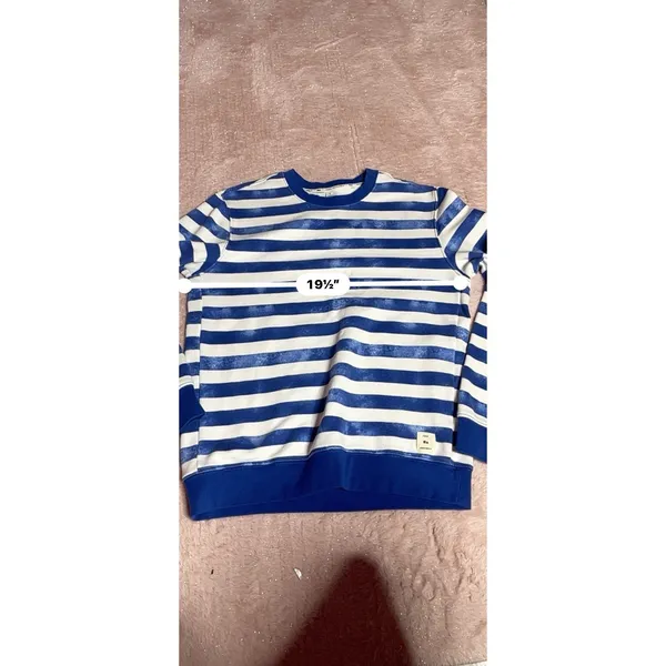 Free Assembly Small Blue Crewneck Sweatshirt Long Sleeve Casual Pullover I0217‎ - Image 4