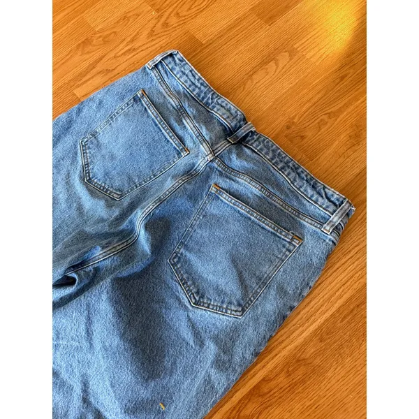 Abercrombie & Fitch Curve Love Vintage Flare High Rise Split Hem Jeans Size 33 - Image 5