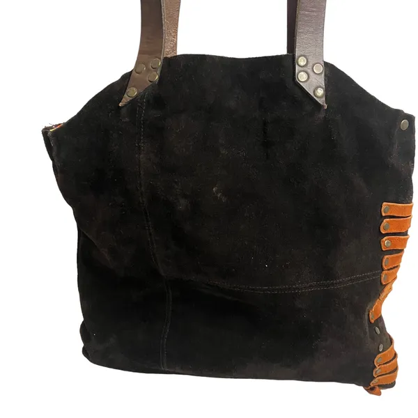 Tree Women's Artisan Leather Suede Tote Brown - Image 13