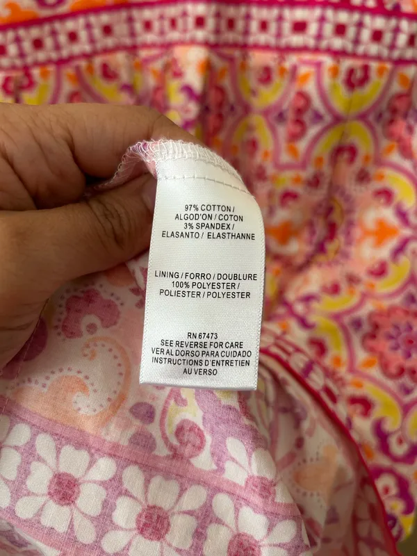 🩷 Maison Tara Medallion Print Midi Dress Size 4 Bright Pink Orange WITH POCKETS - Image 7