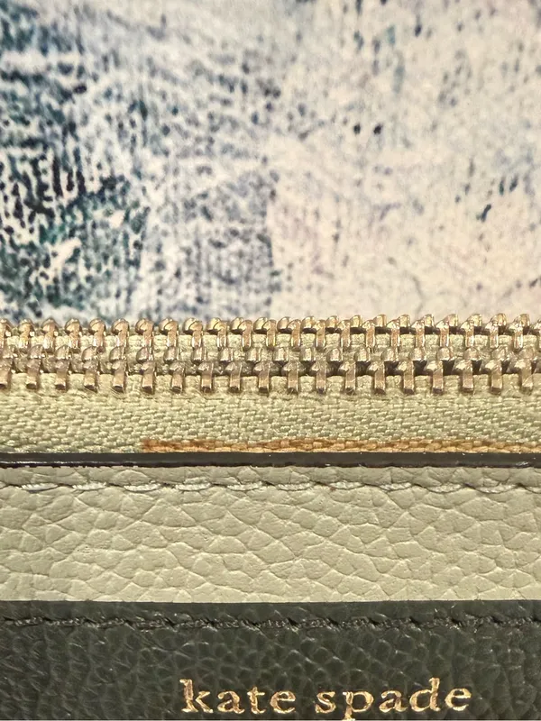 Kate Spade New York Margaux Double Zip Mini Crossbody Sage Green Chain Strap - Image 7