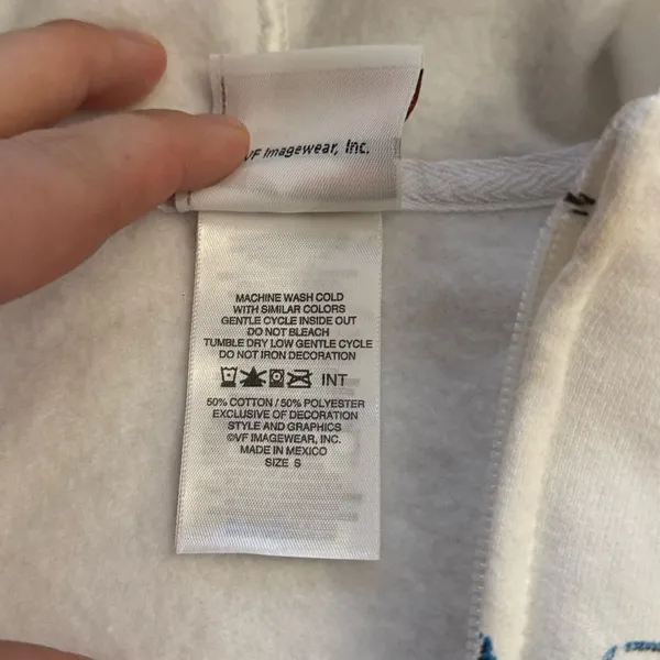Harley Davidson White Zip Up Hoodie Sweatshirt Women’s Small - Image 3