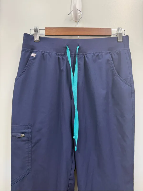 Figs Zamora Jogger Scrub‎ Pant Navy Blue Drawstring Medical Women’s Small - Image 2