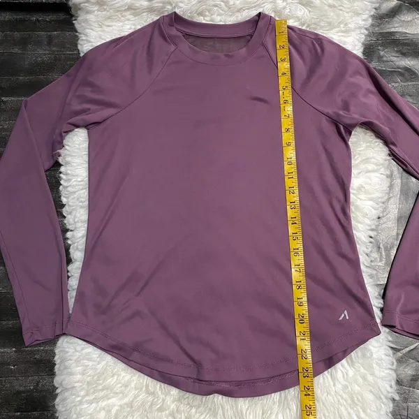 Al1ve Activewear Top Plum Ash Purple Mesh Panel Long Sleeve Pullover - Image 8