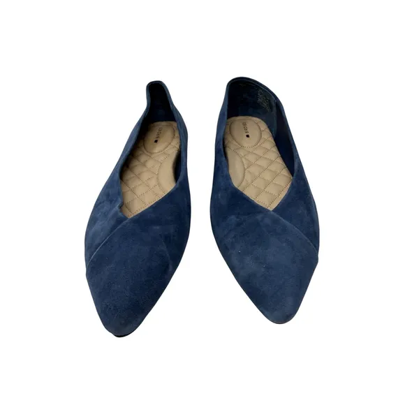 Birdies The Goldfinch Pointed Toe Suede Ballet Flats Indigo Blue Size 8 - Image 3
