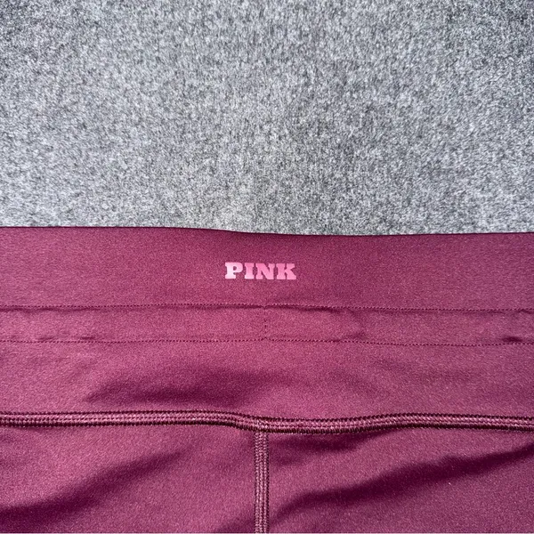 PINK Victoria’s Secret Relay Knit Jogger Pants Burgundy Athletic Lounge Sz Large - Image 8