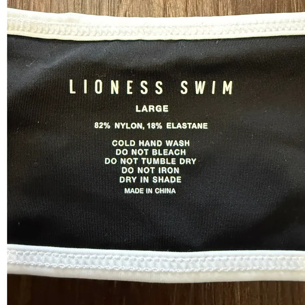 Lioness Swim Amour Top Soulmate Bottom Bikini Set‎ Onyx Black White L/M NWT - Image 12
