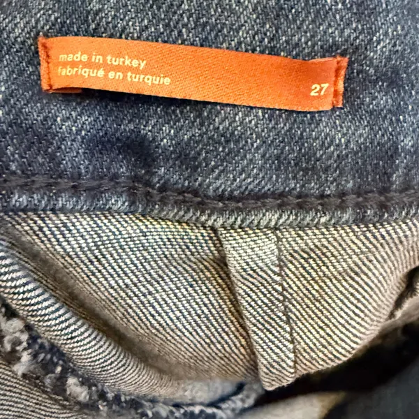 Pilcro The Skipper High-Rise Wide Leg Jeans‎ Darkish Indigo Wash Size 27 - Image 8
