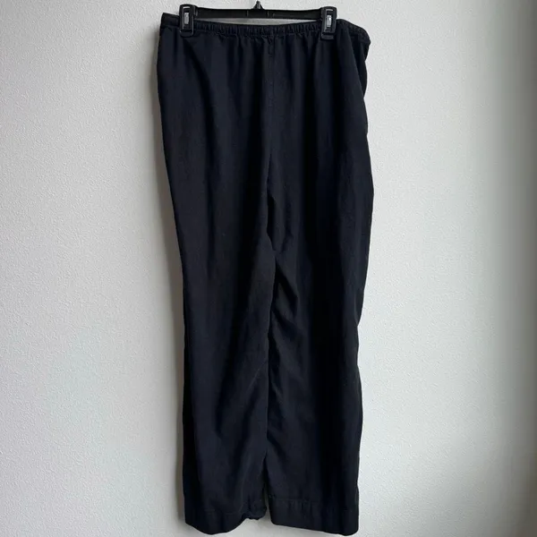 Abercrombie & Fitch Linen Blend Wide Leg Pull On Trouser Pants Size Large LONG - Image 6