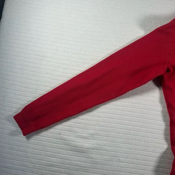 Charter Club Women’s Sweater Medium Red Knit Toggle Neck Pullover - Image 6