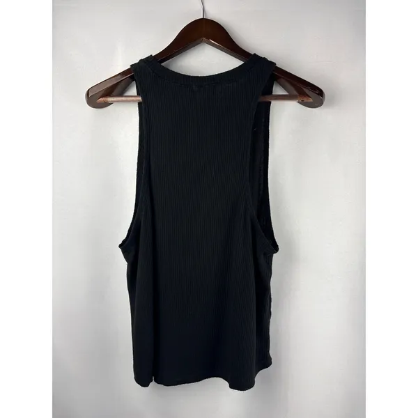 Women’s Eberjey Small Black Ribbed Tank Top - Image 3