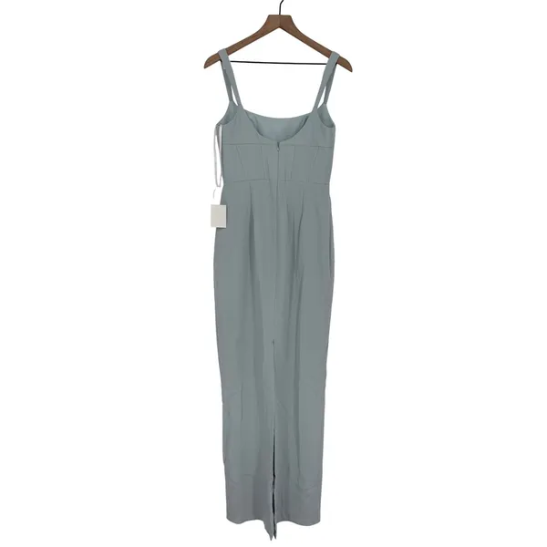 Thread Corset Midriff Crepe Column‎ Maxi Dress In Mist Size 4 - Image 11