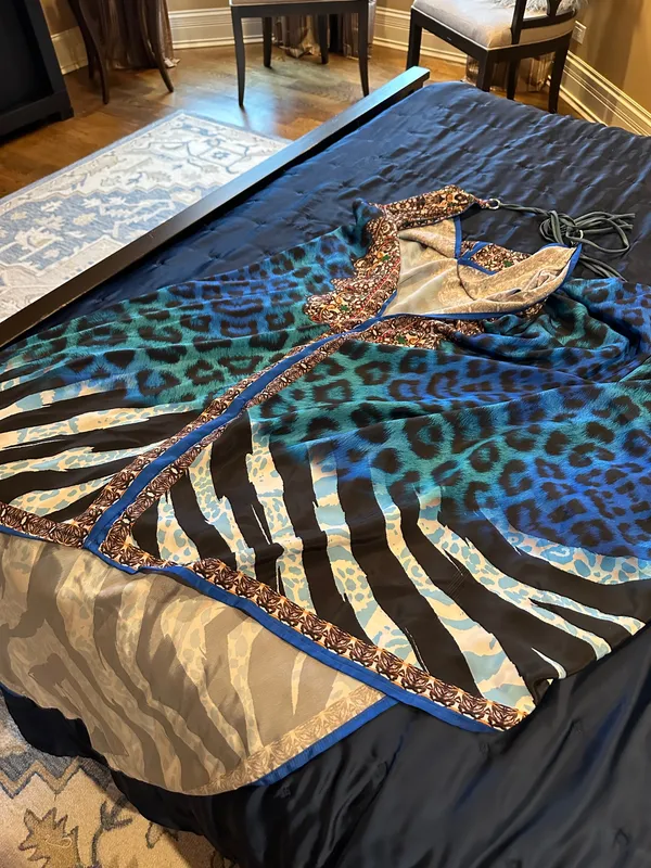 Leopard Dress Blue - Image 6