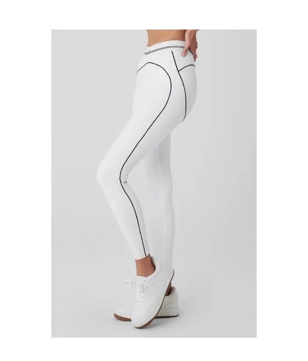 Alo Airbrush High-Waist Heart Throb Legging White/Black XS - Image 8