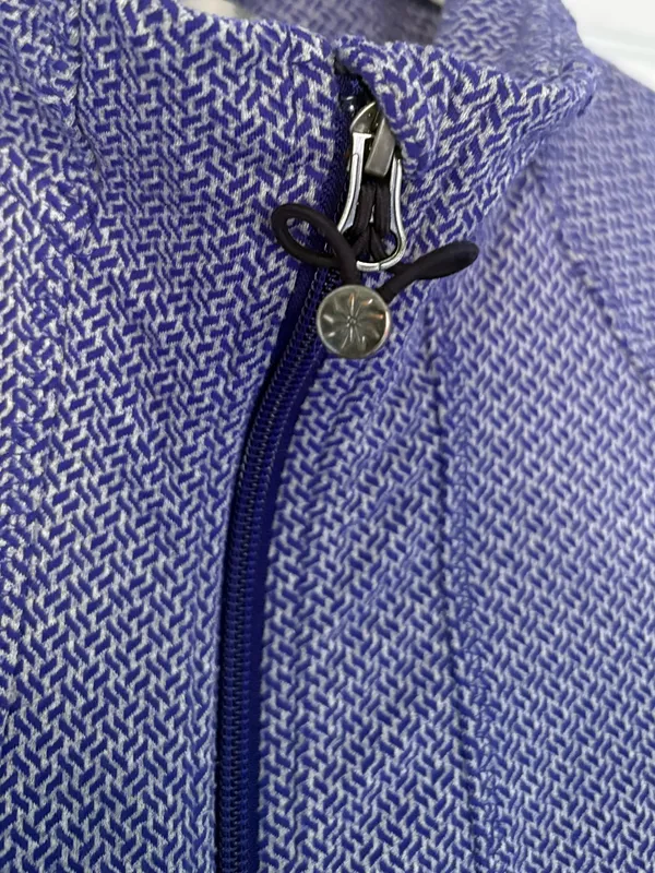 Athleta Criss Cross Hope Full-Zip Athletic Jacket Blue Patterned Size Small - Image 3