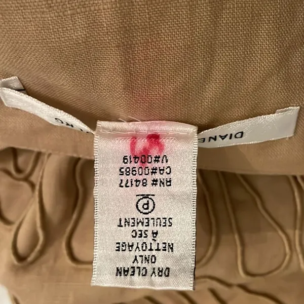 Diane Von Furstenberg DVF PAQUERITA Linen Mini Skirt Womens Size 8 Beige Tan - Image 8