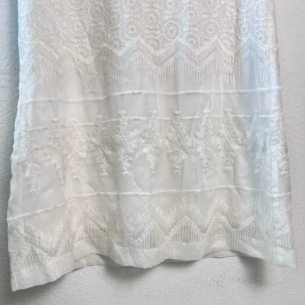 Abercrombie Fitch White Lace Embroidered Mini Dress S Boho Cottagecore‎ Summer - Image 4