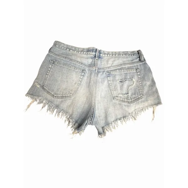 We The Free Shorts Free People 30 Distressed Cutoff Denim High Button Fly HH11-3 - Image 8