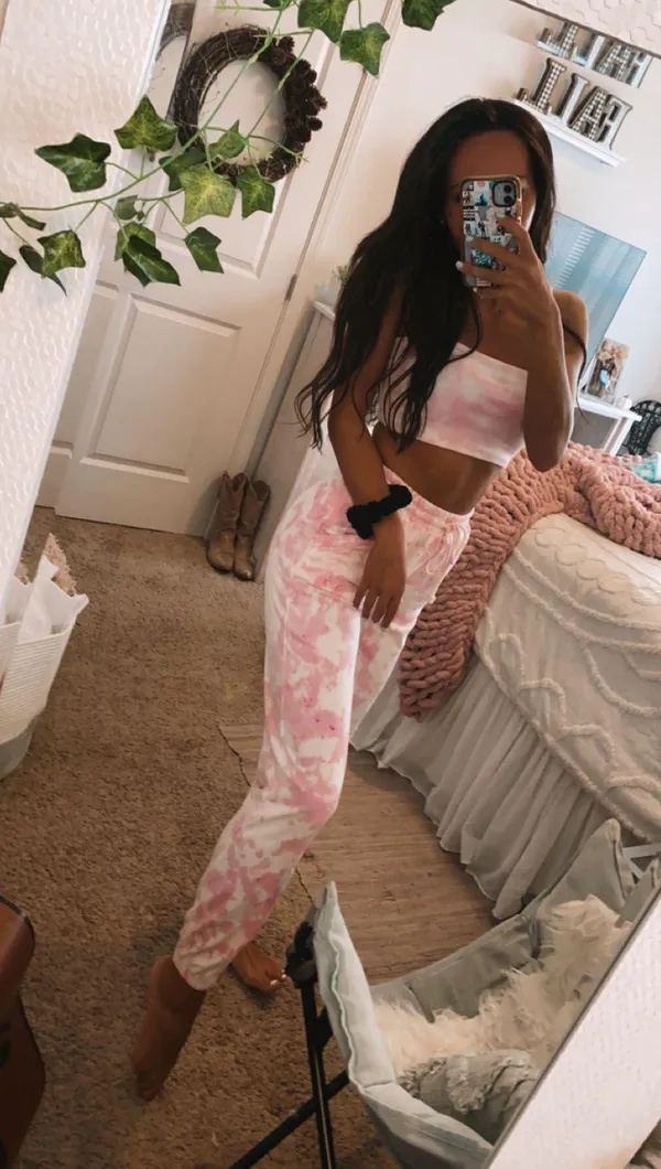 Tie Dye Sweat pants! Pink - Image 4