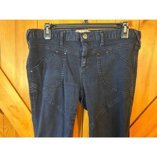 Free People Womens Seamed Skinny Jeans Faded Dark Wash Size 31 (5340) - Image 2