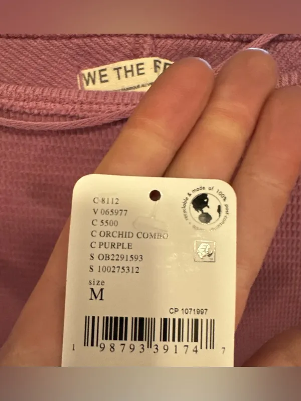 NWT Free People We The Free Jess Long Sleeve - orchid combo - medium - Image 11