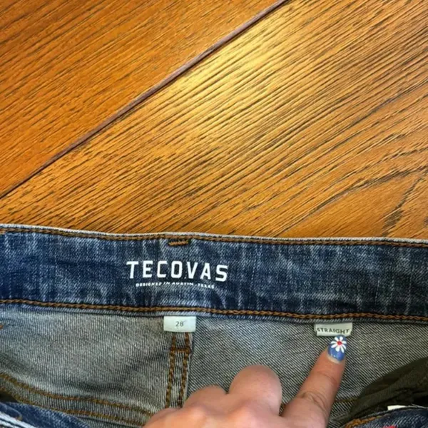 Tecovas Mid Rise Straight Mid wash western jeans size 28‎ - Image 4