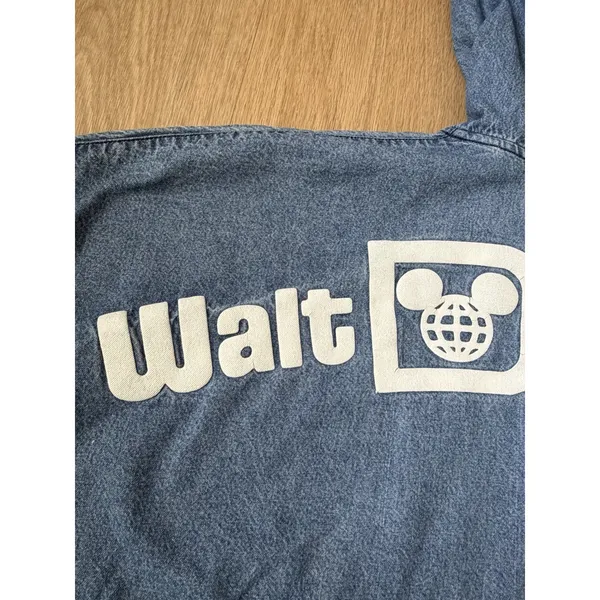 Walt Disney World Spirit Jersey Size Medium Denim Hoodie Pullover - Image 5