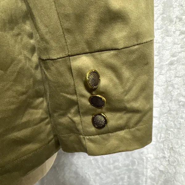 Rachel Zoe Safari Field Jacket S Tan Olive Military Utility Utilitycore Jacket - Image 8