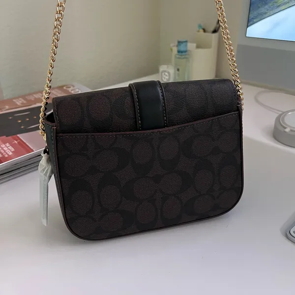 coach Gemma Crossbody In Signature Canvas With Jeweled Buckle ce623 - Image 4