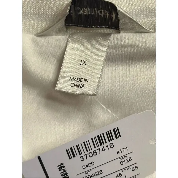 CJ Banks White Striped Skirt Maxi Size 1X nwt (0785) Read - Image 6