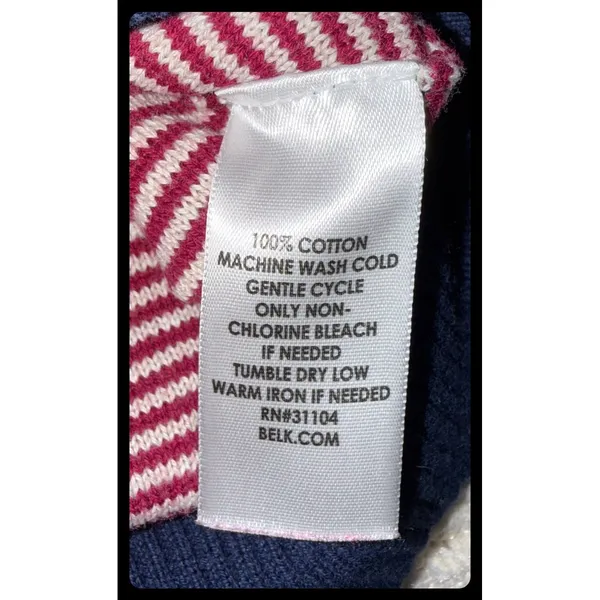 Kim Rogers Sweater‎ Womens XL Multicolor Striped V-Neck Cotton Pullover - Image 3