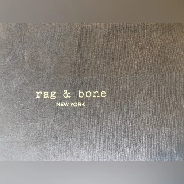 rag & bone‎ Black Dust Bag with White Logo 12.5x14.5” - Image 2