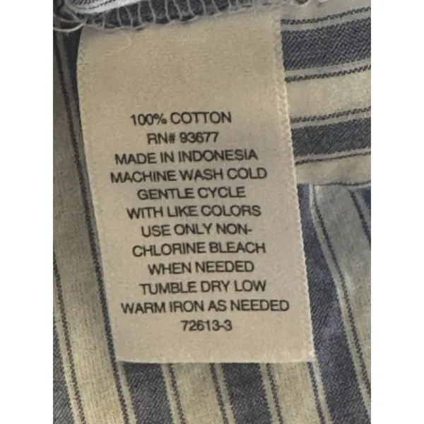 a.n.a Button-Up Blouse Striped Medium Long Sleeve - Image 7