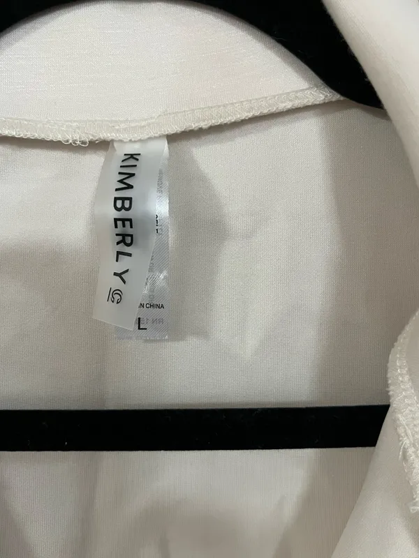 Cream white cropped zip up vest - Image 3