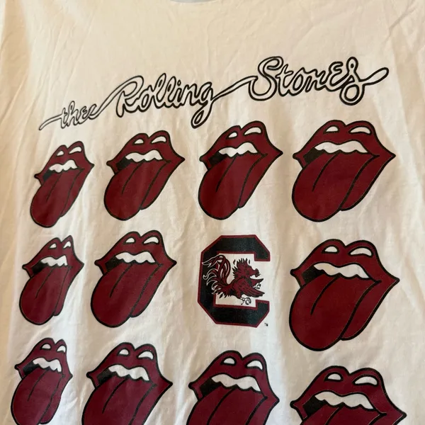 Rolling Stones University of South Carolina Gamecocks Graphic T-Shirt Size Large - Image 3